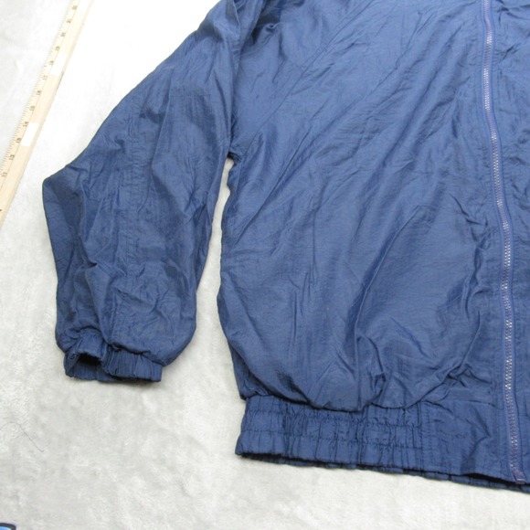 Denver Broncos‎ Super Bowl Jacket Mens Large Logo 7 Blue Windbreaker Vintage 90s - Picture 4 of 13